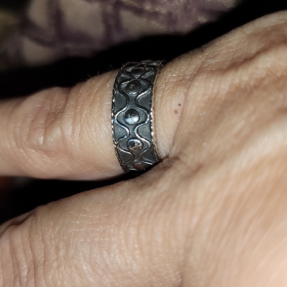 New Sterling Silver Wide Tribal Band Size 6 - Picture 7 of 7